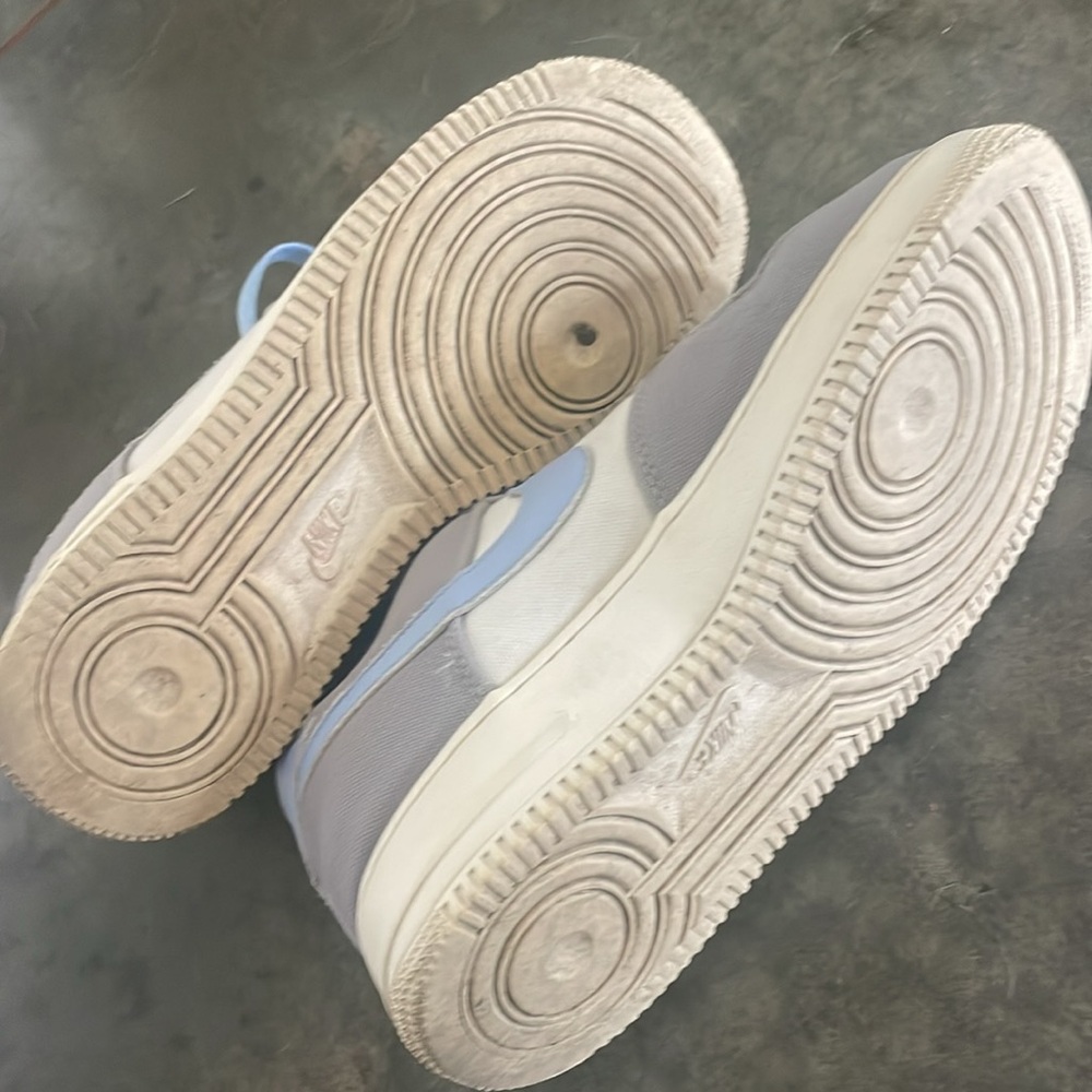Nike Air Force One Blue and Gray Sneakers - Picture 6 of 7